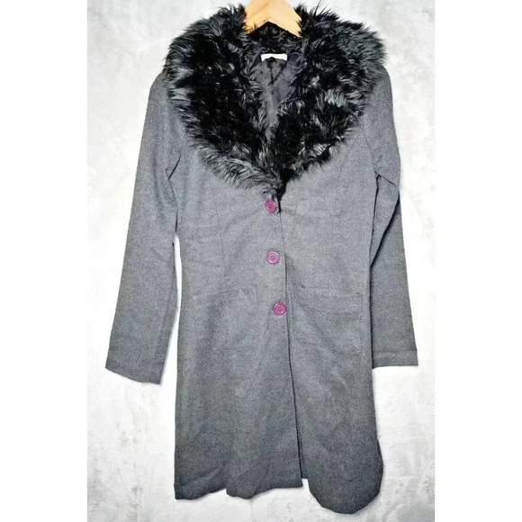 Vintage Forever 21 Coat Goth Cyber Medium Penny Lane Betsey Size M - Picture 1 of 14